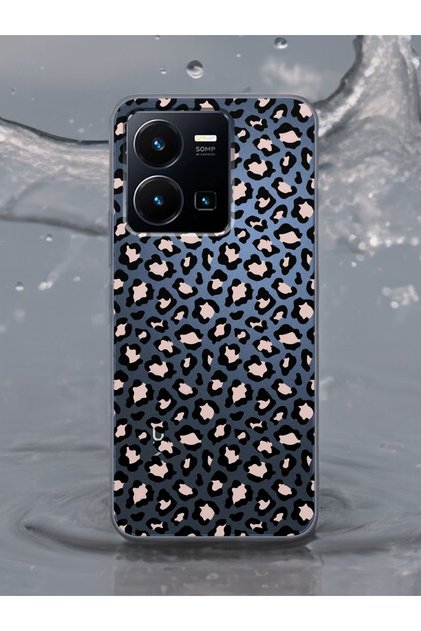 Vivo Y22S Leopard Design Transparent Phone Case