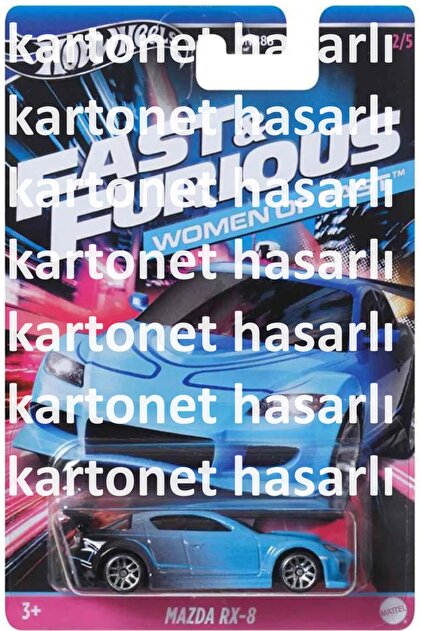 HOT WHEELS Kartonetleri Hasarlı Hotwheels Mazda RX-8 Fast and