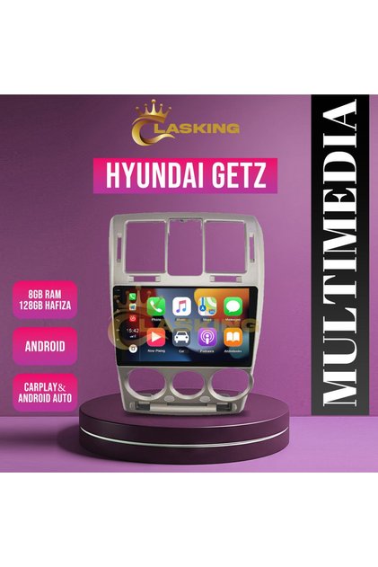 HYUNDAİ GETZ UYUMLU ANDROİD MULTİMEDİA NAVİGASYON 8 GB RAM 128 GB HAFIZA CARPLAY