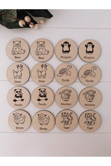 English Development Animals Shaped Matching Game - for Kids