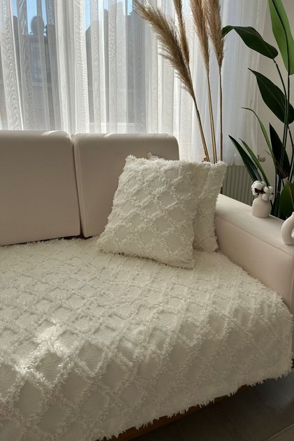 Bohemian Plush Tassel 100X250 Seat Cover Covering the Seat