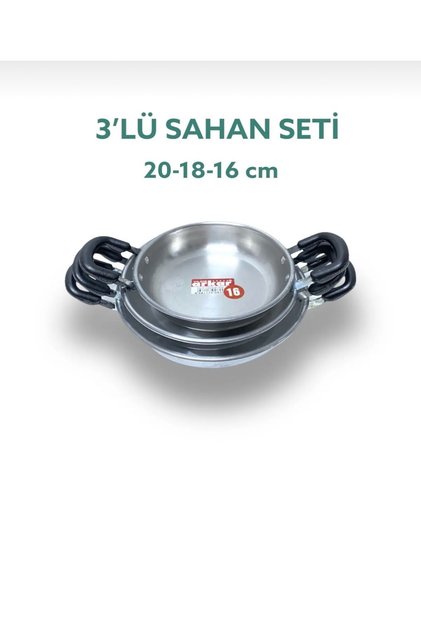 Alüminyum Yumurta Tavası 3 Boy Yumurta Sahan 16-18-20cm
