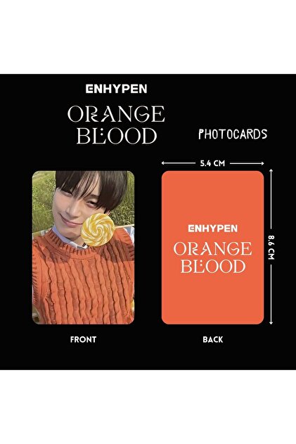 SF9☆ロウン☆セプクサンサセット☆社員証、PVCトレカ、付箋 Kpop Dünyasi ENHYPEN SUNOO '' Orange Blood '' Photocards Set
