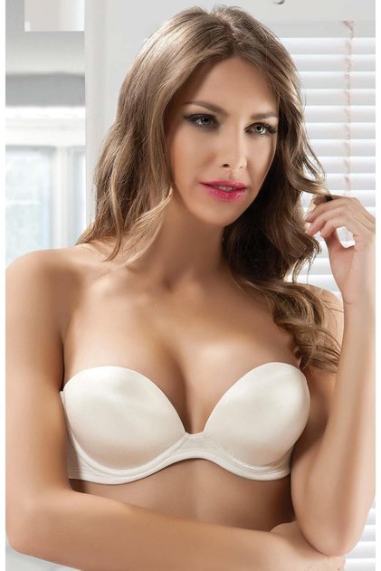 7036 BLANCHE PUSH UP SUPPORTED PADDED STRAPLEZ SILICONE MAGIC BRA