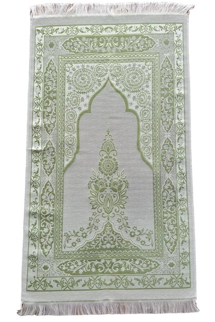 Emir'I Çeyizlik, Gift, Mevlütlük, Bohçalık Luxury Cotton Prayer Mat Green