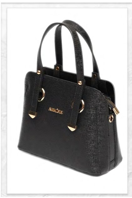 Patterned Black Shoulder Bag - 02750-364