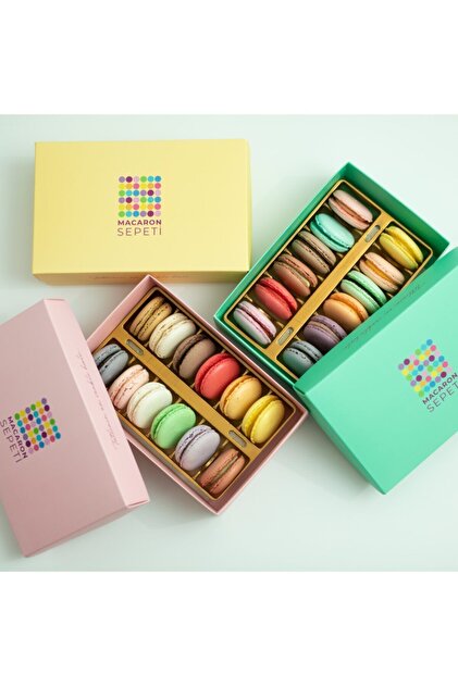 macaron♪ 　シングル1.7kg 2枚 6'LI MIX MAKARON KUTUSU - SAĞLIKLI & VEGAN SEÇENEKLER