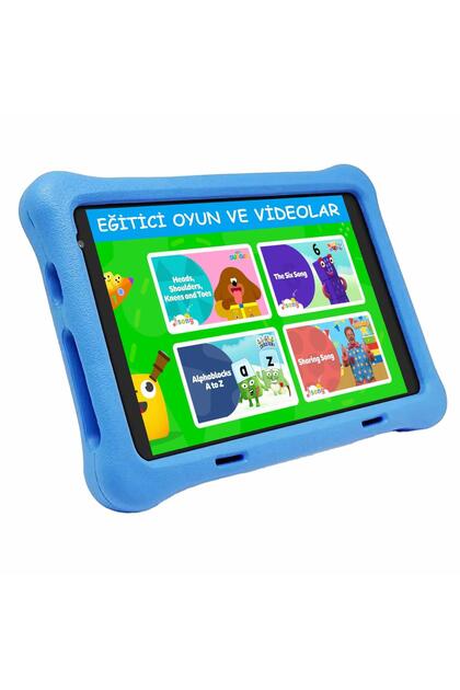 8" IPS Ekran 4GB 64GB Android 13.0 A133P 1.8GHz Antişok Çocuk Tableti Kids Tablet Mavi RS407+