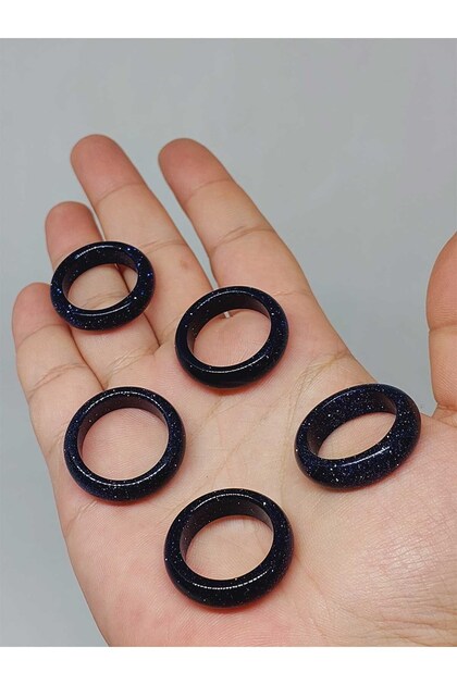 Star Stone Navy Blue Ring 6.5mm Thickness (Standard Size) (51500) - Price Is for 1 Piece