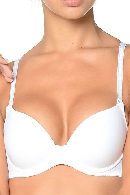 Women's White Unpadded Cup Basic Bra 2150