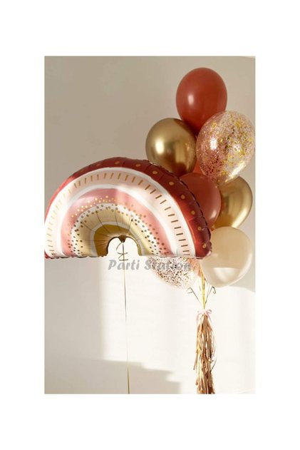 Boho Rainbow Balloon Set for Bohemian Birthday - Rainbow Bouquet