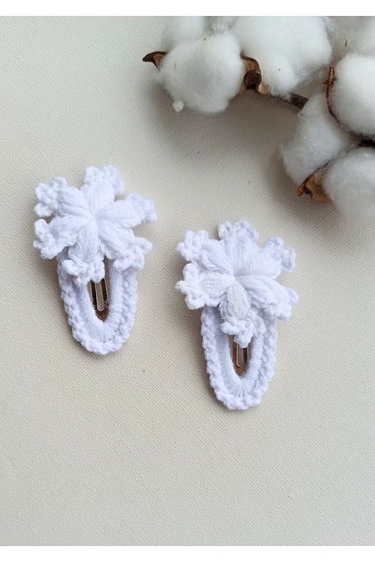 Snowflake Snap Niche Hair Accessory Hairpin New Year Themed (1 Pair)