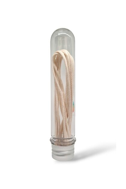 Cream Colored Round Waxed Shoelaces - 110 cm