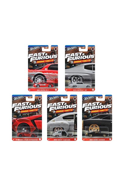 HOT WHEELS HOTWHEELS HNR88 5 Lİ SET 2024 FAST&FURİOUS(DOMİNİC