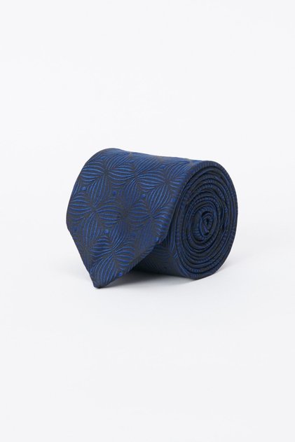 Men's Anthracite-dark blue Patterned Tie