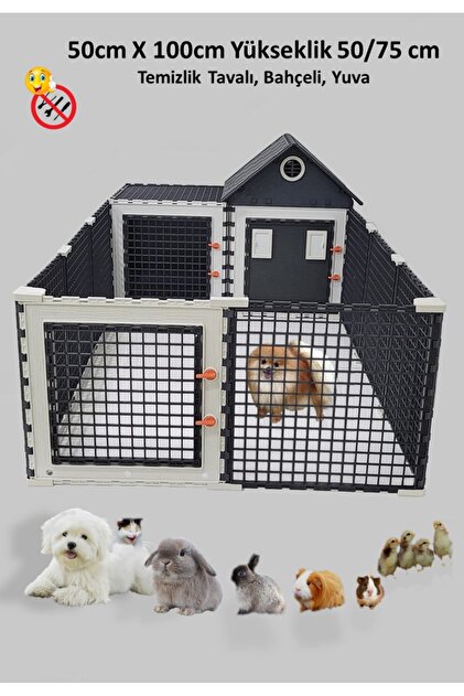 52 Cm X 104 Cm X 75 Cm Köpek, Kedi, Tavşan, Ginepig, Oyun, Eğitim. Temizlik Tavalı Yuva, Kafes