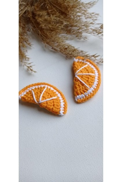 Snap Clip Fruit Series - Orange - Natural and Cute Fruit-Themed Hair Accessory 2 Pieces