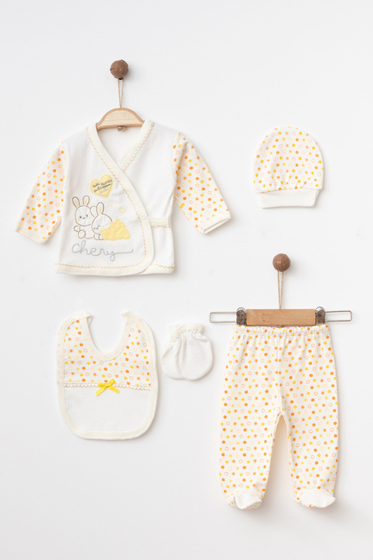Baby Clothes Set of 5 Newborn Hospital Release Boxed Zibin Set Yk64875