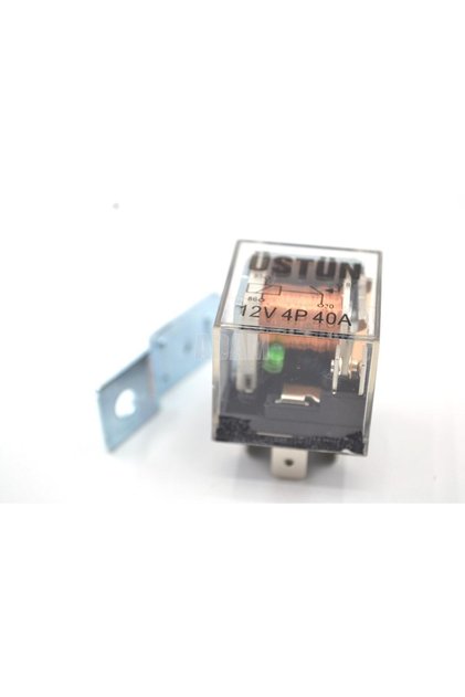 Mini Röle Şeffaf 12v 40a 4p Ledli 4 Fişli Universal