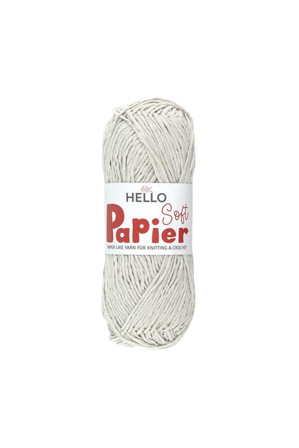 Soft Papier Paper Bag Knitted Yarn 100 Grams 100 Meters Dark Cream P01