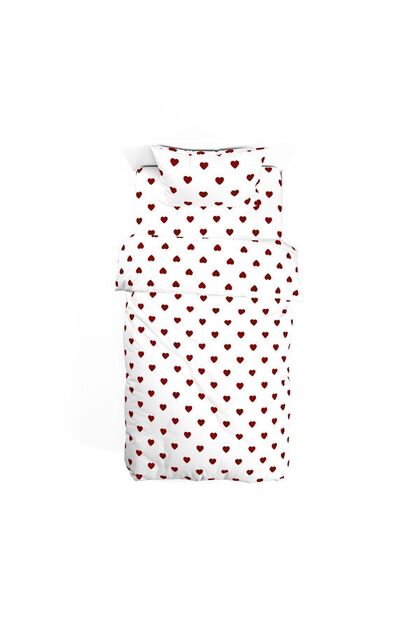 Single 80 Thread Special Woven Fabric Hearted Duvet Cover Set with Sheets