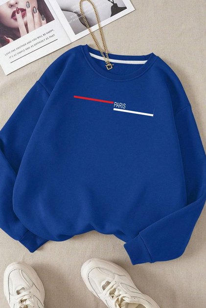 Unisex Paris Crew Neck Cotton Sweatshirt