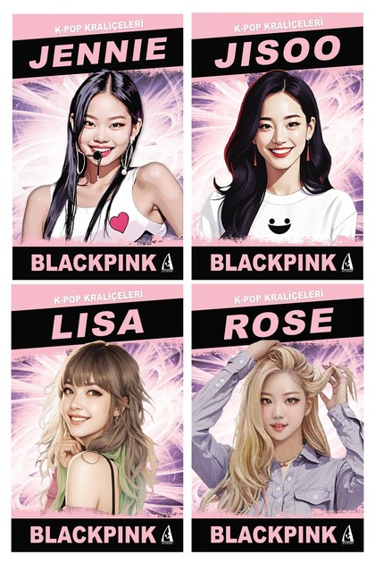 BLACKPINK CD 雑誌　LISA JENNIE ROSE JISOO Arunas Yayıncılık Blackpink 4 Kitap Set (Jennie - Jisoo - Lisa