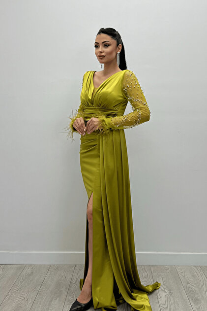 green dress yellow fish Nikki Chasin Ballad Fish Dress, In Green, Size Small