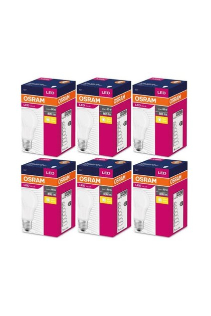 Led Value 8,5w Sarı Işık E-27 806lm Ampul 6 Lı Paket