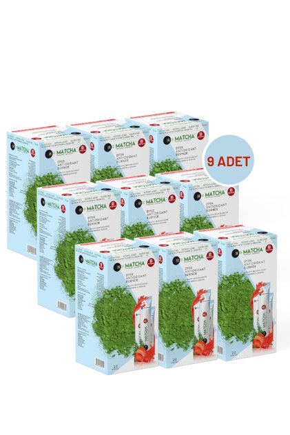 Premium Japanese Çilek Aromalı Detox Burner Form Çayı 9 Kutu