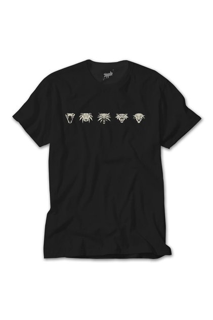 Μαύρο T-Shirt με εικονίδιο Witcher