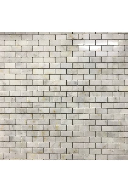 Doğaltaş Fileli 2,3 X 4,8 Tuğla Desen Golden Cilalı Duvar ve Zemin Mermer Mozaik (0,47 m2)
