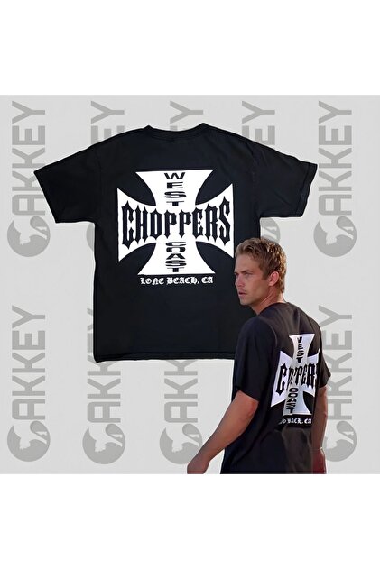Cakkey Brian O'Conner West Coast Choppers Baskılı Oversize T-Shirt