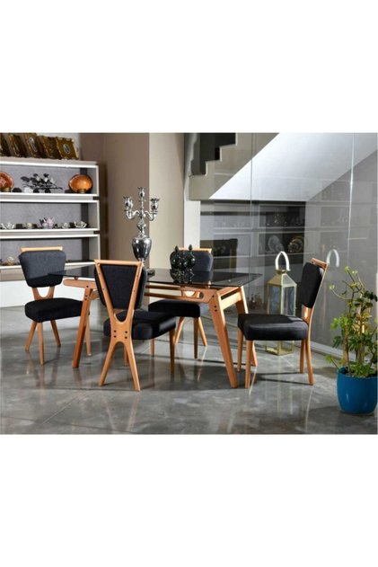 Palace Iskandinav Masa Takımı - Camlı - Mutfak- Salon Masa Takımı