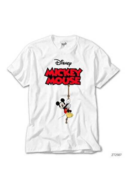 Tospikten Mickey Mouse Tasarımlı Tshirt 043, Unisex Premium
