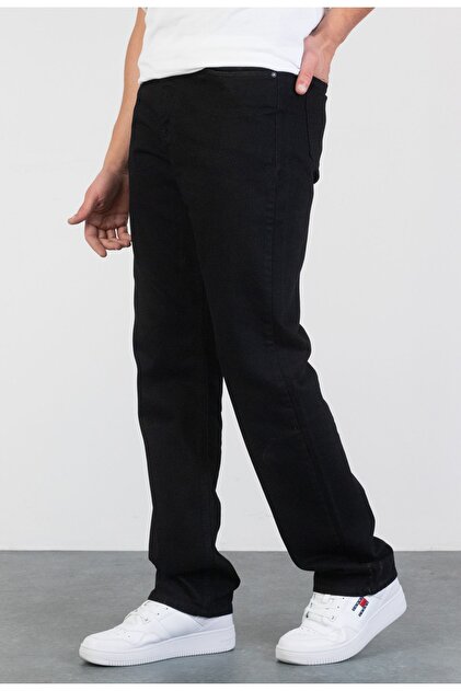 HLT JEANS Black Straight Baggy Fit Men's Jeans Lycra Free, 100