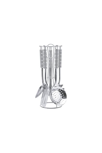 Taç Tac Chef Tools 5 Prç Standlı Kepçe Set Siyah Beyaz - Fiyatı