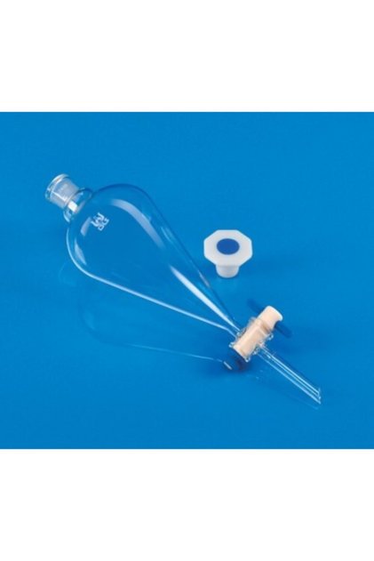 Ayırma Hunisi Konik 100 ml Ptfe Teflon Musluk Pp Kapak