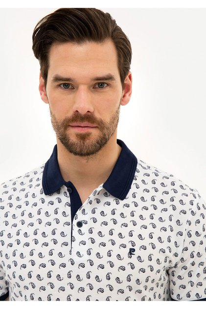 Navy Blue Slim Fit Polo Neck T-Shirt