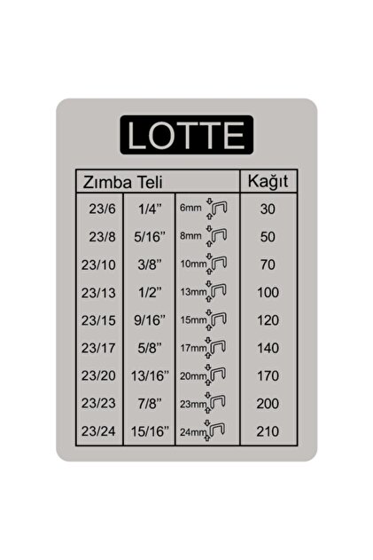 Bigpoint Lotte Zımba Makinesi Arşiv Tipi Lt 327- 210 Yaprak