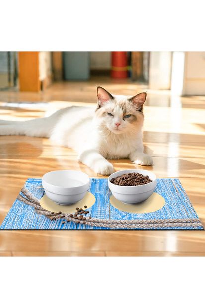 Patipeti Gri Kediler Kedi Köpek Mama Eğitim Paspası Ve Beslenme Altlığı - 2