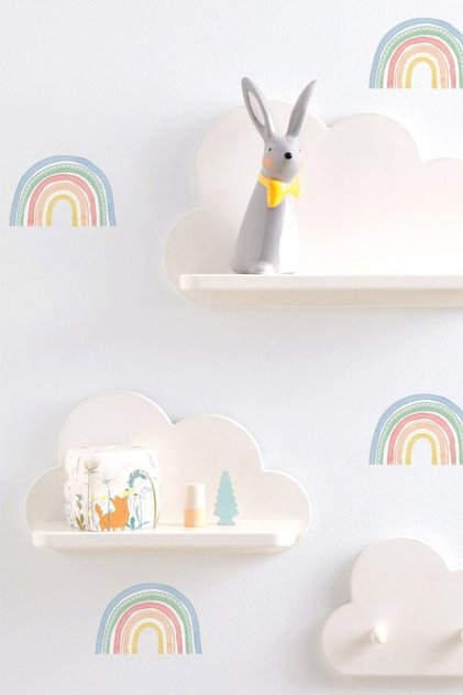 Renkli Gökkuşakları Gökkuşağı Çocuk Odası Duvar Sticker Seti