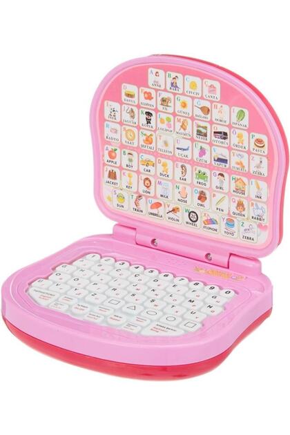 Educational Toy Computer Laptop English Turkish Pink