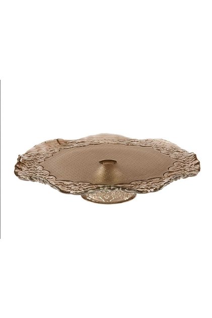 1adc-6888-01-a-l Dantel Luster Füme Ayaklı Tabak 32,5 Cm
