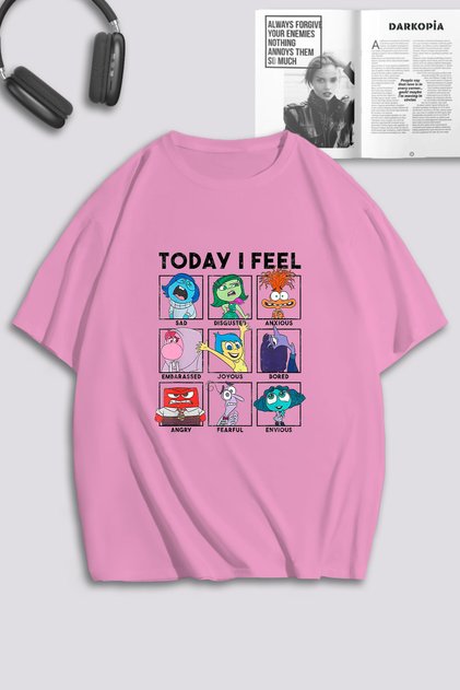 Unisex Women Men Reverse Face Printed Special Design Oversize T-Shirt