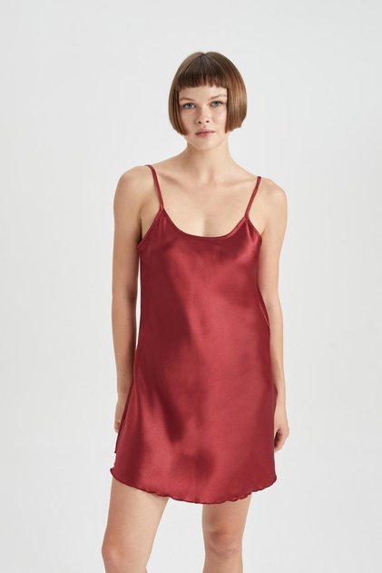 Fall In Love Regular Fit Crew Neck Strappy Nightgown B6553ax23au