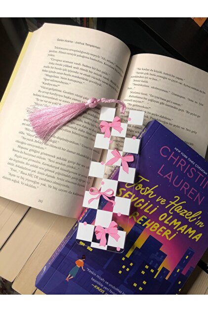 That Moment Pembe Kurdele Kitap Ayracı, Pleksi Kitap Ayracı