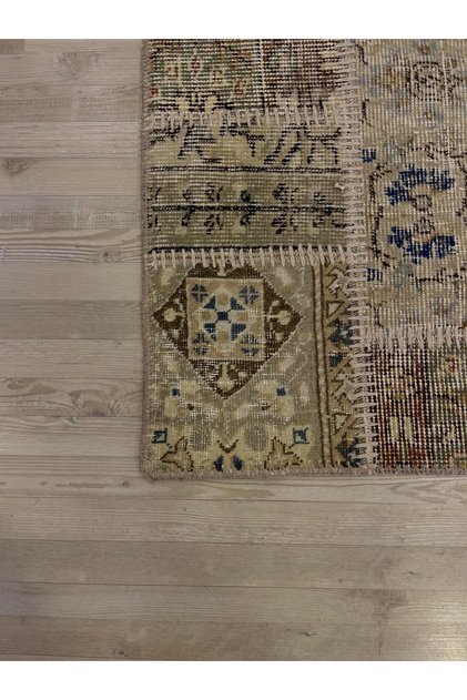 El Yapımı Patchwork Elegan Tasarım Halı 124x178 cm 4004
