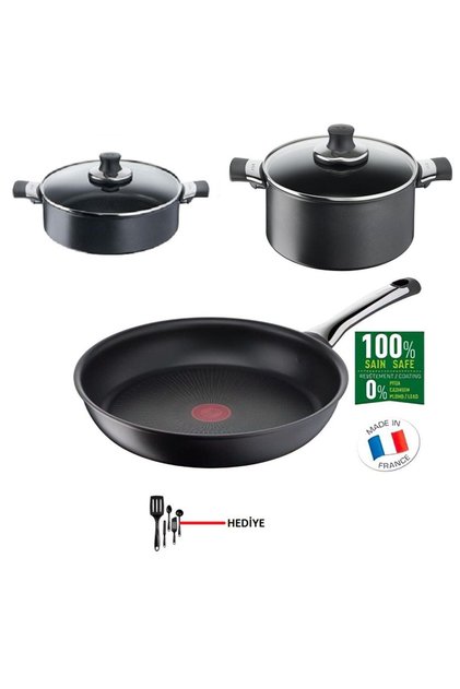 6xtitanyum Excellence Set 28 Cm Kısa Tencere 20 Cm Derin Tencere 26cm Tava
