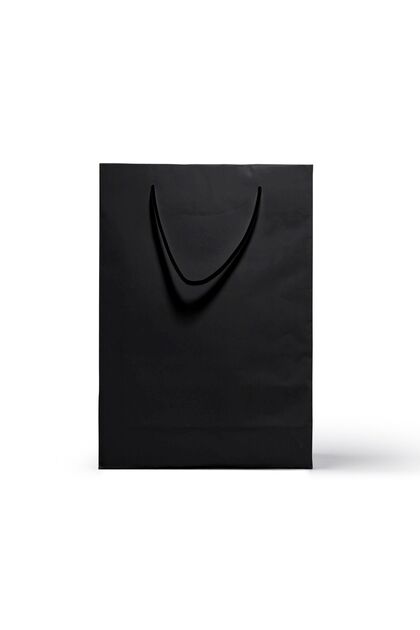 Siyah İpli Kağıt Alışveriş Çantası - 36x25x9cm (Hediyelik, Yılbaşı, Doğum Günü Karton Çanta)